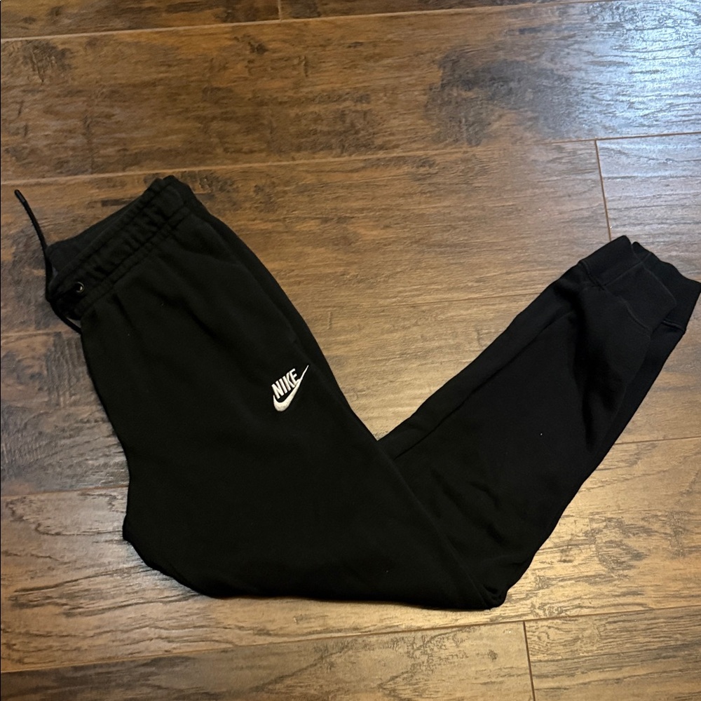 Nike Black Joggers with White Logo